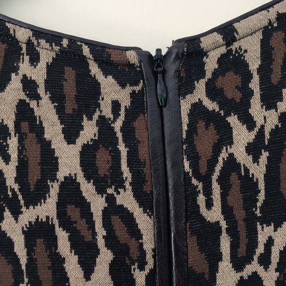 Sara Campbell Leopard Print Bodycon Dress Women's Size XS Black Brown - Picture 6 of 8